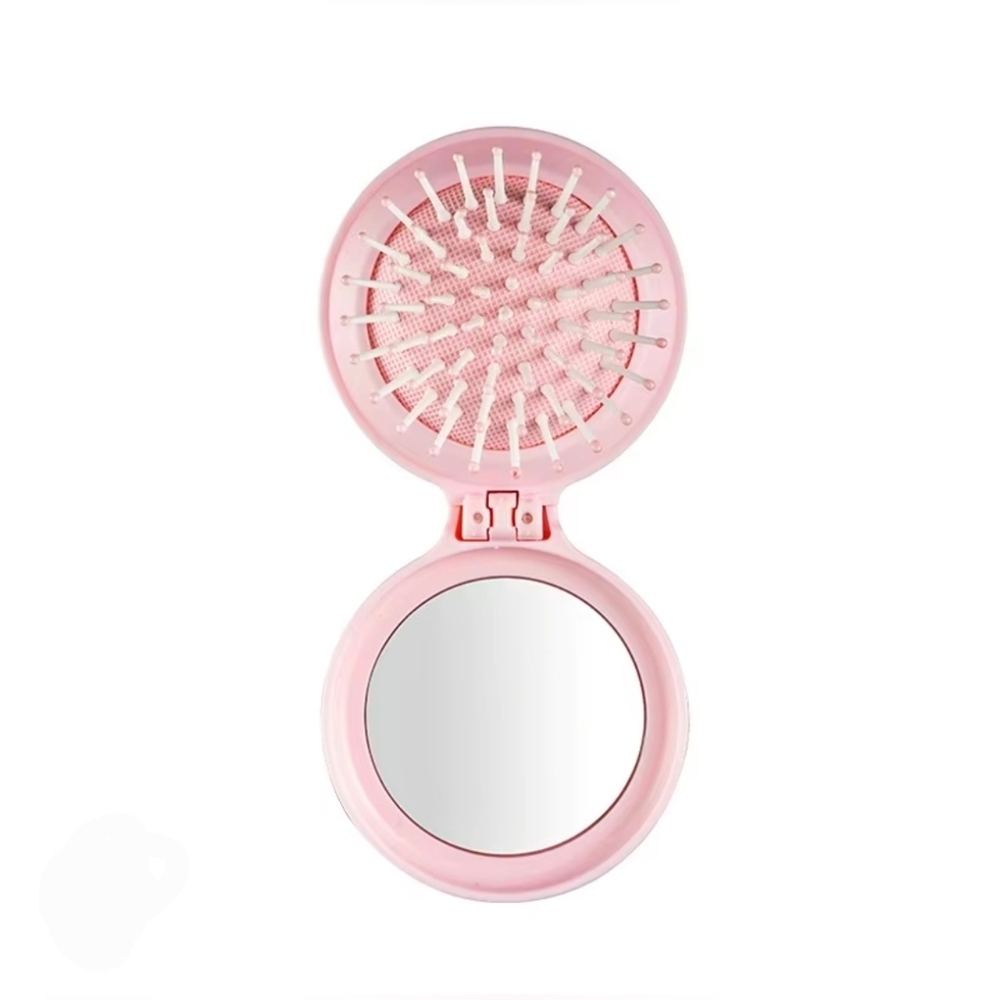Pink Compact Mirror with Brush BNIB